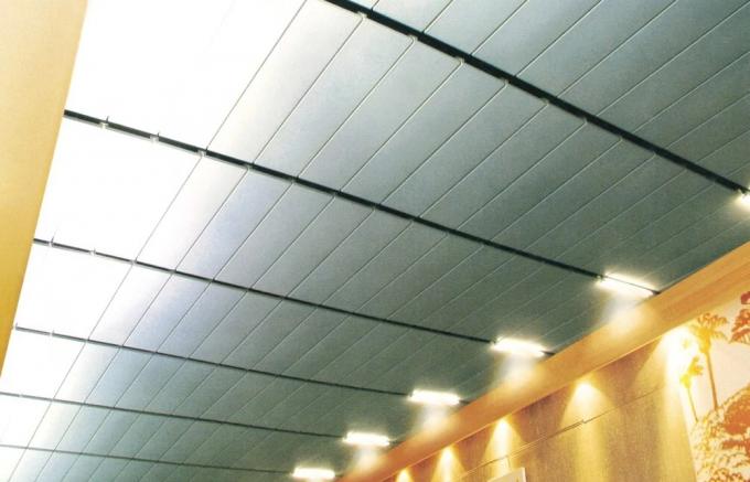 Petit pain décoratif de tuiles de plafond de panneau en aluminium de placage d'absorption saine enduit