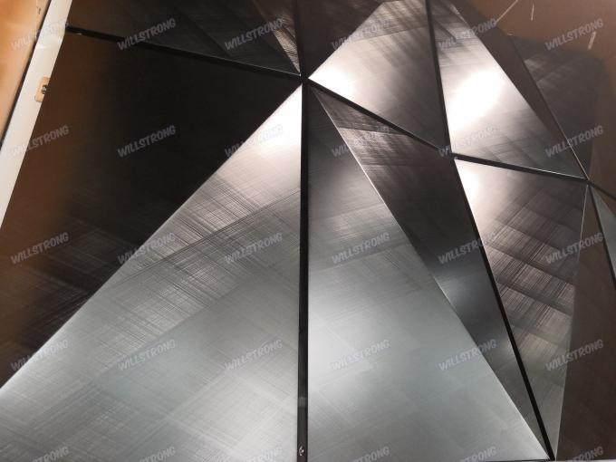 le panneau composé en aluminium de noir de la conception 3D avec 0,4/0.5mm épais ignifugent