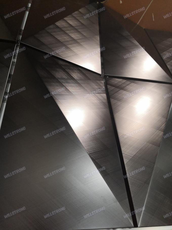 le panneau composé en aluminium de noir de la conception 3D avec 0,4/0.5mm épais ignifugent