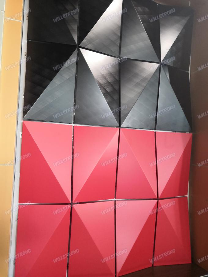 le panneau composé en aluminium de noir de la conception 3D avec 0,4/0.5mm épais ignifugent