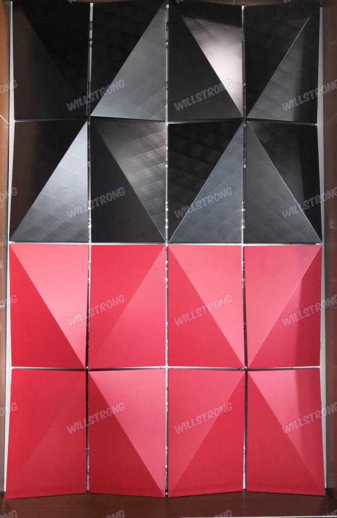 le panneau composé en aluminium de noir de la conception 3D avec 0,4/0.5mm épais ignifugent